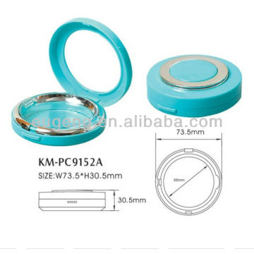 round empty compact powder case